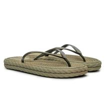 Chinelo Sandalia Feminina Tira Lisa Confortavel Elegante Cor Verde Militar