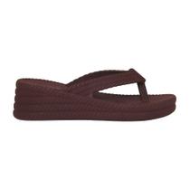 Chinelo Sandalia Feminina Tranças Confortavel Resistente Cor Bordo