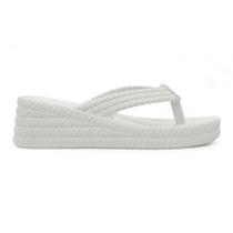 Chinelo Sandalia Feminina Tranças Confortavel Resistente Cor Off White