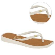 Chinelo Sandália Feminino Vizzano Confortável- Off/Camel