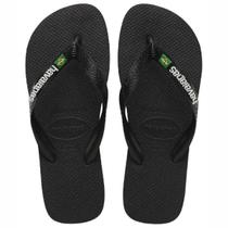 Chinelo Sandália Havaianas Brasil Logo Preto Unissex