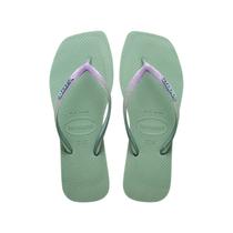 Chinelo sandalia havaianas femininas slim square glitter