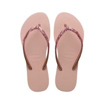 Chinelo sandalia havaianas slim glitter ii original c/ nf