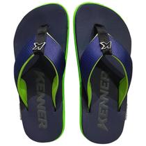 Chinelo Sandália Kenner Kivah Azul Verde Adulto Masculino Cor:Azul+VerdeTamanho:41