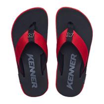 Chinelo sandalia kenner kivah tks original preto e vermelho