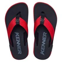 Chinelo Sandália Kenner Kivah Vermelho/Preto