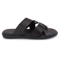 Chinelo Sandália Masculina De Couro Confortável Verão