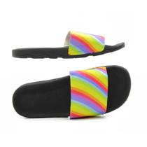 Chinelo Sandália Slide Arco Iris Unissex Xadrez Levinho LL 'aquilla