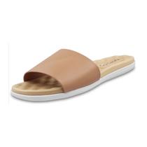 Chinelo sandália Slide Glitter Beira Rio Conforto Original Nude