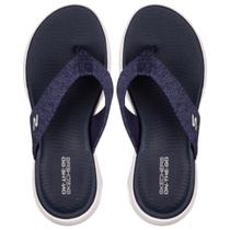 Chinelo Skechers On The Go 600 Feminino Marinho Chinelo Skechers On The Go 600 Feminino Marinho