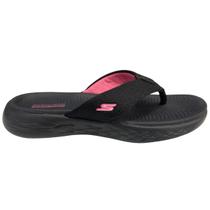 Chinelo Skechers On The Go 600 Feminino Preto Chinelo Skechers On The Go 600 Feminino Preto