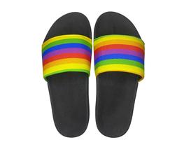 Chinelo slide arco iris lançamento sandália lgbtqi+