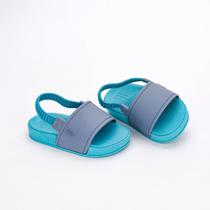 Chinelo Slide Bebê Menino Kidy com Elástico Azul Ciano