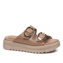 Chinelo slide couro feminino pegada 234405 Chinelo slide couro feminino pegada 234405