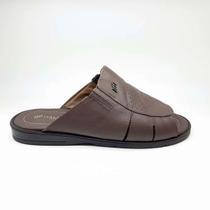 Chinelo Slide De Couro Masculino Italianinho 10340116