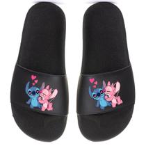 Chinelo Slide Feminino E Masculino Lilo Stitch Dia A Dia Confortável Estampa Em DTF