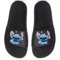Chinelo Slide Feminino E Masculino Lilo Stitch Dia A Dia Confortável Estampa Em DTF