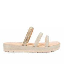 Chinelo Slide Feminino Mississipi Flatform Brilho Mb811 Chinelo Slide Feminino Mississipi Flatform Brilho Mb811