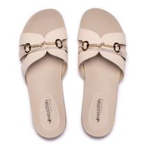 Chinelo Slide Feminino Mississipi Flatform Glitter Bege Chinelo Slide Feminino Mississipi Flatform Glitter Bege