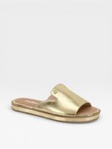 Chinelo Slide Feminino Moleca Calce Facil Metalizado Dourado Chinelo Slide Feminino Moleca Calce Facil Metalizado Dourado