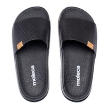 Chinelo Slide Feminino Moleca Flatform Texturizado Preto