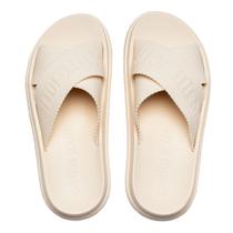 Chinelo Slide Feminino Petite Jolie Flatform Bege