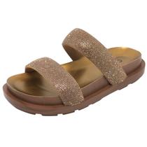 Chinelo Slide Feminino Tiras Strass Moderno Conforto Cacci Chinelo Slide Feminino Tiras Strass Moderno Conforto Cacci