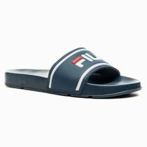 Chinelo Slide Fila Drifter Stripes Masculino - Marinho e Branco