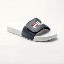 Chinelo Slide Fila Drifter VLC Masculino - Branco e Marinho