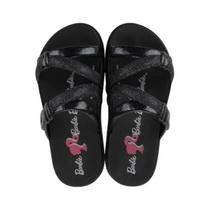 Chinelo Slide Grendene Kids Barbie Pop Lace Preto Chinelo Slide Grendene Kids Barbie Pop Lace Preto
