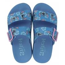 Chinelo Slide Grendene Kids Personagem Stitch Azul