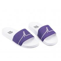 Chinelo Slide Hocks Filigrama Purple White Roxo e Branco