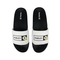 Chinelo Slide Hurley Inbox HU0029 Preto Branco