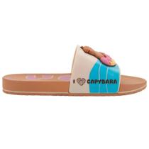 Chinelo Slide Infantil Capi Mania Capivara Grendene Kids Cor:MarromTamanho:25