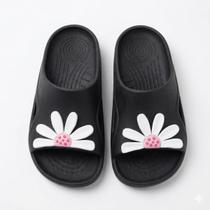 Chinelo Slide Infantil Feminino Antiderrapante com Flor Sandália Confortável Leve para Dia a Dia
