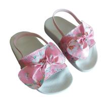 chinelo Slide Infantil FLORAL Menina De Laço Baby Super Leve chinelo Slide Infantil FLORAL Menina De Laço Baby Super Leve