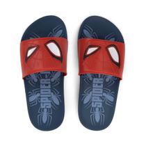 Chinelo Slide Infantil Grendene Homem Aranha View Azul/vermelho