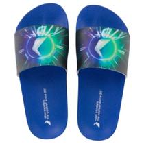 Chinelo Slide Infantil Masculino Rider Player Confortável e Resistente Azul/Verde