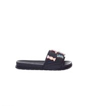 Chinelo Slide Infantil Molekinha Pins Preto