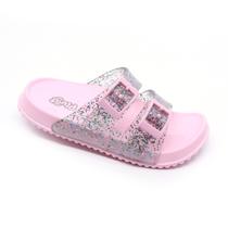Chinelo Slide Infantil Plugt Menina Fivelas Glitter Rosa Super Leve Anatomico Chinelo Slide Infantil Plugt Menina Fivelas Glitter Rosa Super Leve Anatomico