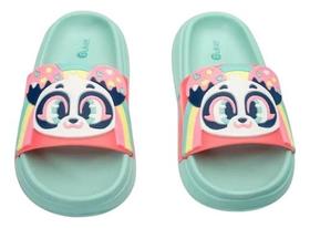 Chinelo Slide Kids Menina Panda Donuts Rosa Puket