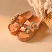 Chinelo Slide Leve Macio Confortável 100 em EVA com detalhe em fivela