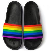 Chinelo slide lgbt sandalia arco iris