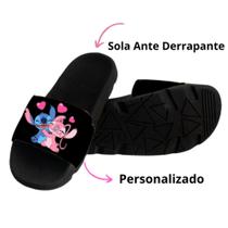 chinelo slide lilo stitch confortável sandália