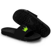 Chinelo Slide Masculino Casual Personalizado Coroa Verde Chinelo Slide Masculino Casual Personalizado Coroa Verde