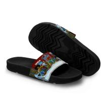Chinelo Slide Masculino Casual Personalizado Santa Ceia Rappers Chinelo Slide Masculino Casual Personalizado Santa Ceia Rappers