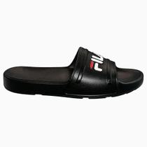 CHINELO SLIDE MASCULINO FILA BLACK WHITE RED F01SD00010 397 Cor:BLACK-WHITE-REDTAMANHO:41