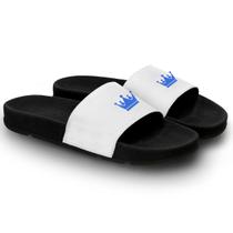Chinelo Slide Masculino Personalizado Coroa Azul