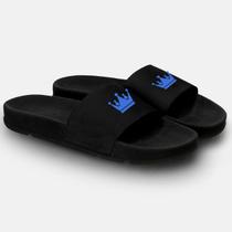 Chinelo Slide Masculino Personalizado Coroa Azul