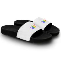 Chinelo Slide Masculino Personalizado Coroa LGBT